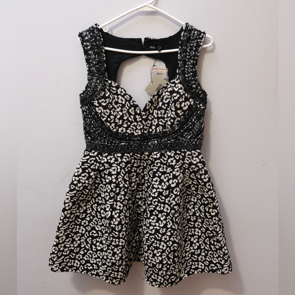 ASOS Black and white pattern dress